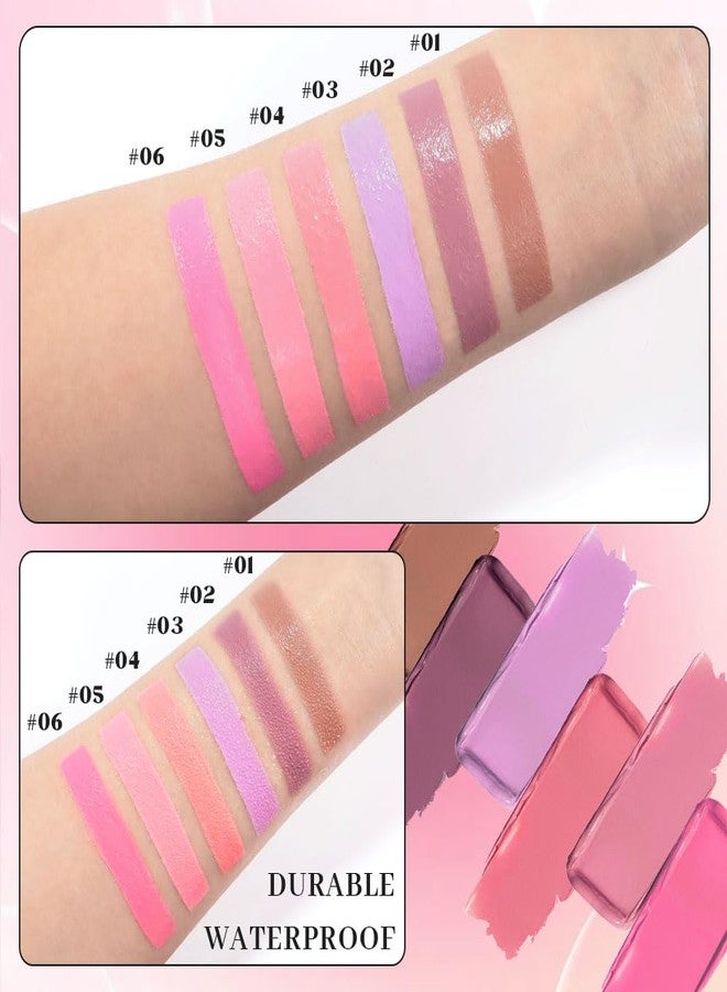 HHLTOH Lavender Cream Blush on Face for Women Cheeks Makeup Palettes, Purple Matte Single Creamy Blushes for Cheek and Contour Highlighter Make up Palette, Natural, Vegan & Cruelty-Free, #03 - Image 4